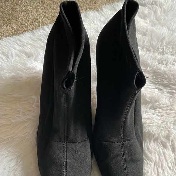 Bellini Boots Sock Pull On Booties Black Heeled Women’s Size 7W - Picture 6 of 15